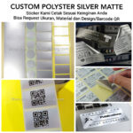 Silver Polyster Label Sticker Barcode Printing (Power Supply, Caution Voltase, S/N)