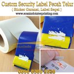 Customized Security Label Pecah Telur Barcode Roll ll Sticker Garansi Pecah Telur ll Label Segel