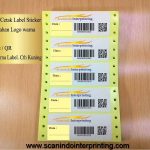 Custom Label Sticker HVS utk printer Dot Matrix ” Design Logo Warna, Text, Blok Warna, Label Cetak Barcode/QR”