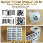 Spesialist Cetak Barcode QR Code Label Sticker | Pre printed Barcode QR, EAN, UPC