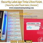 Custom Security Label Roll dgn Tinta UV ll Pecah Telur ll Label Segel Garansi