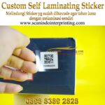 (Self Adhesive Laminating Roll) Laminasi Sticker Barcode tahan bahan cairan pembersih dan kimia